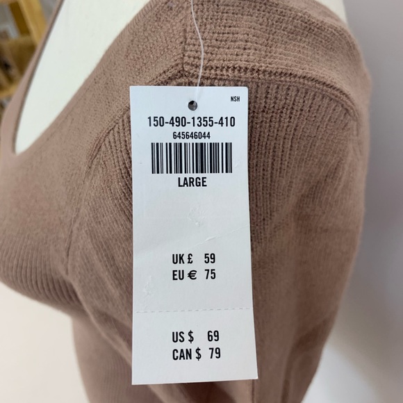 NWT Abercrombie & Fitch thong bodysuit sweater size L - Picture 2 of 4